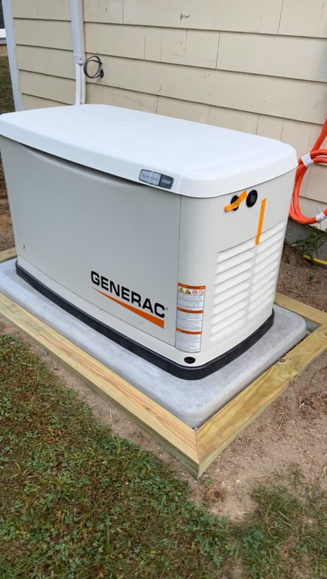 Installed standby generator